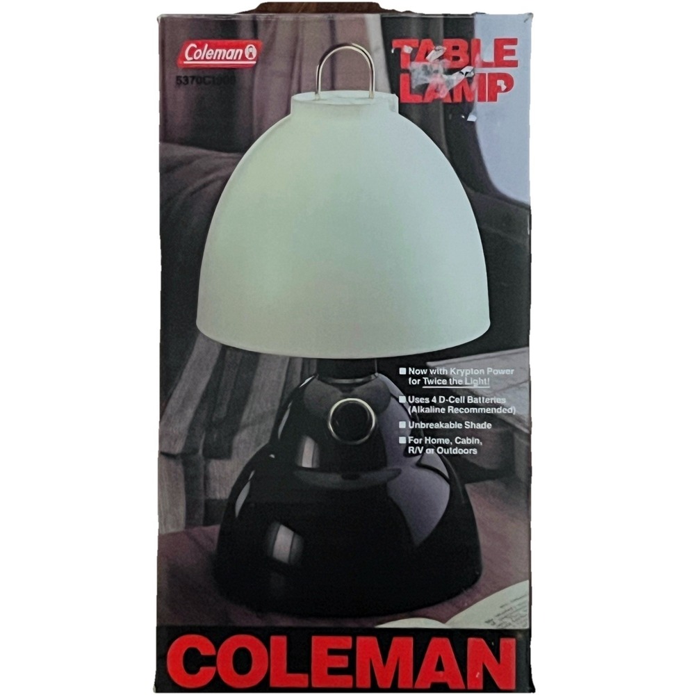 Coleman Table Lamp Camping Quality Battery Operated D-cell